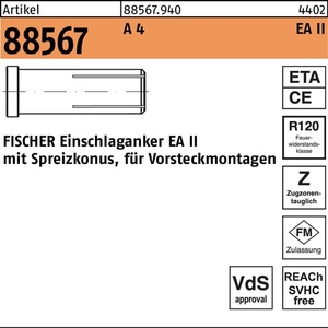 Drive-In Anchor R 88567 EA II M10x40 A4 50 Piezas-Fischer - Product Image 1