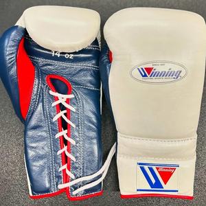 Gants de boxe d'entraînement professionnels en cuir de 14 oz, style Winning, avec lacets, logo personnalisé, protection UV, vente en gros - Product Image 6