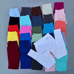 เลกกิ้งไร้รอยต่อระบายอากาศได้แบบสปอร์ตไม่มีโลโก้กางเกงรัดรูปยกกระชับเอวสูงสำหรับออกกำลังกายควบคุมหน้าท้อง - Product Image 5