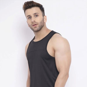 Customized Breathable Knitted V-neck Gym <b>Singlet</b> Summer Sports Tank Top for <b>Men's</b> Yoga Fitness <b>Running</b> Quick-Drying - Product Image 6