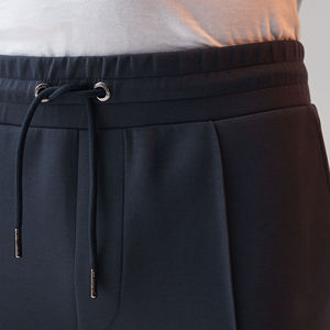 Pantalons de survêtement décontractés pour hommes, couleur unie, taille mi-haute/large, jambe droite ample, séchage rapide, 100% coton, tissu fin pour le travail - Product Image 5