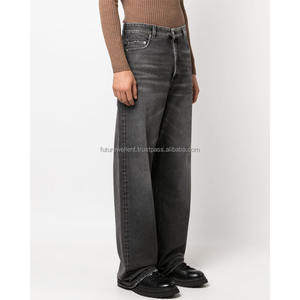 Traje personalizado para hombre Baggie Loose Black Flared Jeans Pantalones Designer Release Plus Size Denim Pantalones de algodón Baggy Jeans desgastados - Product Image 2