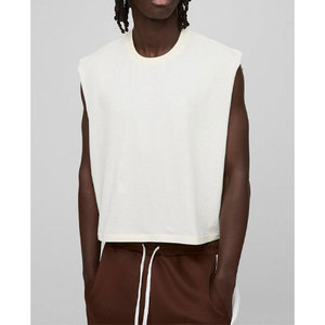 Chaleco deportivo personalizable para hombre, camiseta sin mangas deportiva de secado rápido, camiseta sin mangas deportiva de Color sólido para hombre de la mejor calidad - Product Image 4