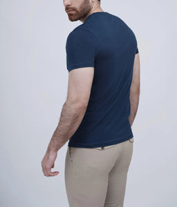 blue color custom plain T Shirt for Men Custom <b>Blank</b> Heavy <b>Weight</b> Oversized Printed Men's T-Shirts - Product Image 5