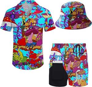 Conjuntos para Hombre, Camiseta de Manga Corta y Pantalones Cortos, Estampado Veraniego, Camiseta Informal de Playa, Traje de Dos Piezas, Ropa Nueva de Moda - Product Image 2