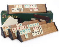 Jeu de Rummikub en bois fait main de dernière génération, jeu de tuiles de Rummy personnalisé de haute qualité, vente chaude, jeu de Rummy Cube pour enfants et famille