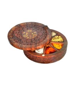 Conteneurs de boîte à épices en bois de qualité supérieure avec quantité en vrac de cuillère disponible pour cuisine hôtel restaurant utilisé. - Product Image 2