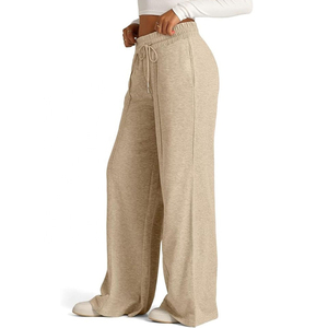 Pantalones Deportivos de Invierno para Mujer, de Algodón y Felpa, con Cordón Ajustable en la Cintura, para Entrenamiento, Gimnasio, Correr, al por Mayor, de Alta Calidad, Holgados, con Logotipo Personalizado - Product Image 3