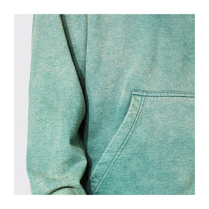 Qualité exceptionnelle hommes acide lavé pull à capuche motif solide imprimé respirant polaire sweat nouveau hiver uni teint - Product Image 5