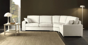 Sofá Seccional Moderno en Forma de L con Esquina Curva Redondeada y Sillón Grande con un Brazo en la Parte Derecha - Product Image 4