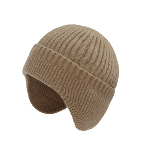 Nuevos gorros de invierno 100% acrílico para hombres y mujeres, gorro de punto cálido con orejeras, gorro elástico a prueba de viento de punto con calavera para invierno al aire libre - Product Image 4