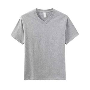 New Arrival Men Low Price <b>V</b>-<b>Neck</b> <b>T</b>-<b>Shirts</b> Wholesale 100% Cotton Summer Custom Logo Men's <b>T</b>-<b>Shirts</b> Breathable Short Sleeve - Product Image 2