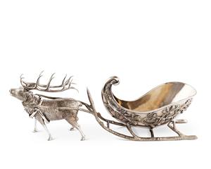 Cuenco Decorativo de Latón Plateado con Diseño de Reno, Centro de Mesa Festivo de Lujo para Decoración del Hogar y Fiestas Navideñas de la India - Product Image 6