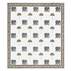 ผ้าปูที่นอนขนาดซูเปอร์คิงไซส์พิมพ์ลายบล็อกทำจากผ้าฝ้าย270x270 7ชิ้น - Product Image 3