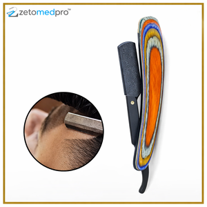 ZetomedPro <b>Straight</b> <b>Razor</b> with Black Handle, Professional Barber Tool - Product Image 6