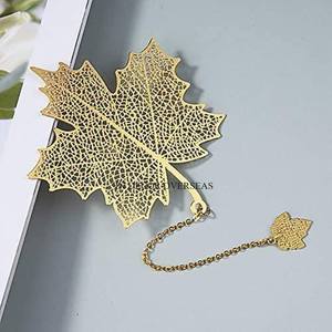 Marcapáginas de aspecto atractivo de Metal de calidad superior chapado en oro de alta calidad de diseñador de flores y hojas de fabricante indio - Product Image 6