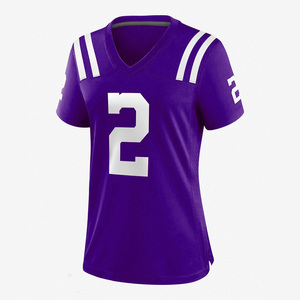 Fabricants de maillots de football américain à col en v Maillot de football américain respirant Vêtements de sport de couleur personnalisés classiques - Product Image 2
