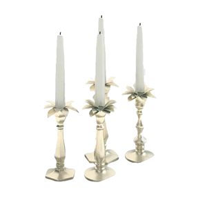 Ensemble en métal de la plus haute qualité de 3 bougeoirs pour la décoration d'événements à la maison forme personnalisée taille régulière pour les fournisseurs indiens - Product Image 1