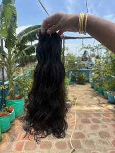 22 pouces de haute qualité sud de l'Inde Temple faisceaux de cheveux ondulés bruts 100% non transformés en vrac vague naturelle profonde prix de gros - Product Image 4
