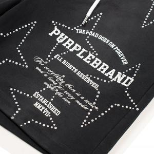 Pantalones cortos de gimnasio para hombre 250GSM OEM al por mayor, pantalones cortos informales sólidos de secado rápido con bolsillos con cordón, diseño de diamantes de imitación respetuosos con el medio ambiente - Product Image 3