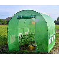 Serre agricole tunnel de jardin de grande taille avec couverture en film plastique PE à simple travée 4,5x2x2 (pour le mois de mars)