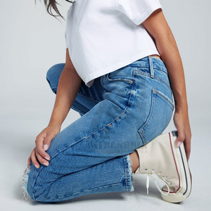 Pantalones Vaqueros Casuales Lavados de Alta Calidad para Mujer, Color Sólido, Más Vendidos, Precio Económico, Pantalones Vaqueros para Hombre Adulto - Product Image 5