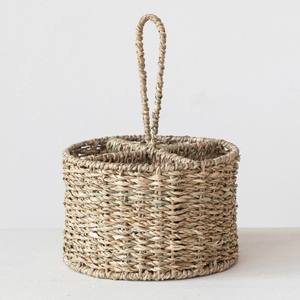 Porte-ustensiles en herbe de mer tissé à la main, prix bas, contenant à couverts en paille, porte-couverts en herbe de mer - Product Image 5