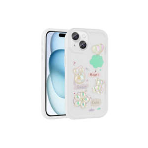 Funda Protectora de Silicona Blanca Brillante con Relieve Premium para iPhone 14, Carcasa Trasera Duradera para Teléfono Móvil - Product Image 1