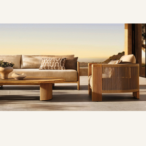 Sillón individual más vendido con reposabrazos, hecho de madera de teca duradera y ecológica para uso en exteriores. - Product Image 5