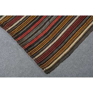 Tapis de 6,3 x 9,6 pieds, tapis turc vintage, tapis oriental en laine noire - Product Image 5