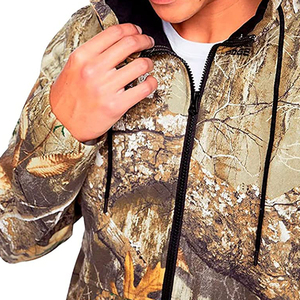 Sweats à capuche imprimés numériquement sur toute la surface, sweat à capuche camouflage pour hommes, vêtements en coton mélangé, fabricant de vêtements, sweat à capuche de chasse, vêtements de rue personnalisés - Product Image 3