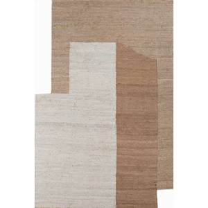 พรมปูพื้นลายเรียบง่าย Daaira Ivory รุ่น Pdjt-386 ทำจากปอกระเจาและป่าน สำหรับใช้ในบ้าน ลวดลายแบบนามธรรม - Product Image 1