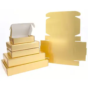 5pcs / Gold Packaging Carton Gift Box Soap Box 3-layer Corrugated Carton Supports Customized Logo Printing