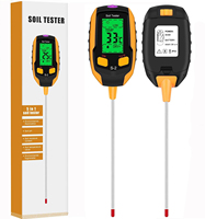 Testeur de sol 5 en 1 amélioré, outils de jardinage, détecteur de sol, pH-mètre, intensité lumineuse du soleil, humidité de l'environnement, kit de test de sol
