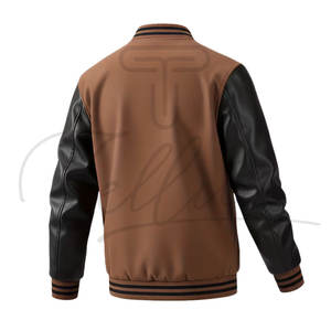 Veste universitaire pour homme personnalisée 2026, taille plus, coupe-vent, logo frontal, doublure en laine, matériaux de haute qualité - Product Image 5