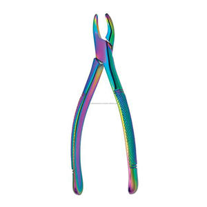 Kaneka Pedo Rainbow Titanium Coated Stainless Steel Electricity Dental Extraction Forceps 150SR CE Certified Made Pakistan - Product Image 4