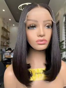 วิกผมตัดบ๊อบบ๊อบแบบตรงปลายแหลม100% ผมแท้เรมี่ชาวเวียดนามทอเส้นด้ายเดี่ยวแบบยังไม่ได้ผ่านกระบวนการ - Product Image 3