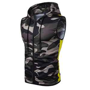 Wholesale Custom Sublimation <b>Sleeveless</b> <b>Hoodie</b> for Men with All Over Print and Lightweight Polyester Fabric for Bulk Orders - Product Image 3