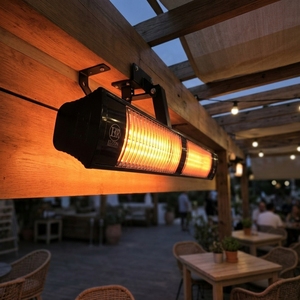 ELCON EIR-RC-3000 เครื่องทำความร้อนอินฟราเรดคลื่นสั้นควบคุมด้วยรีโมท 3000W IP65 กันน้ำอลูมิเนียมสีดำโคมไฟคู่เพดาน 16 ม. - Product Image 4