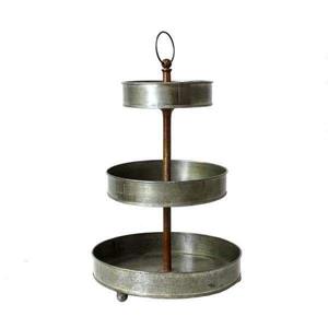 Support à gâteau en métal rond de qualité supérieure Design fantastique Serveur de gâteau galvanisé Outils de gâteau - Product Image 3