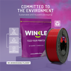 Filamento WINKLE PLA HD 1.75mm 1kg per Stampante 3D, Alta Tolleranza 0.05mm, Compatibile con Piattaforma Riscaldata 190-230°C, Biodegradabile, Facile da Stampare - Product Image 5