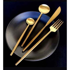 Argent Royal de luxe poli avec poignée torsadée épaisse noire Couverts en acier inoxydable Argenterie Couverts Cuillère et Fourchette Ensemble - Product Image 6