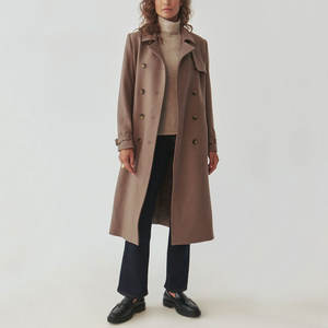 OEM/ODM <b>Winter</b> <b>Waterproof</b> Windproof Woven Women Long <b>Coats</b>-Solid Color & Pattern 100% Wool - Product Image 6