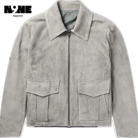 Chaqueta Larga de Mezclilla Vintage para Hombre con Cuello Alto, Impermeable, Transpirable, Reversible, Anti-UV y de Secado Rápido
