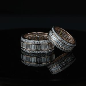 Anillo de diamante creado en laboratorio de lujo 5,30 quilates EF Color VS1 claridad Baguette forma oro rosa oro plata IGI SGL joyería certificada - Product Image 6