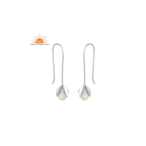 Boucles d'oreilles en perles de style religieux Bijoux en argent 925 avec certification GIA Produit du fabricant - Product Image 1