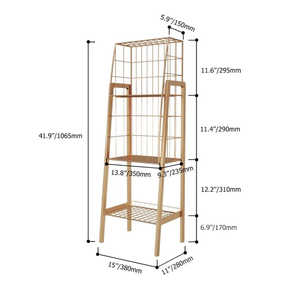 Industrial Metal <b>Office</b> Bookcase/<b>Bookshelf</b> Gold with 3-Tier Basket Award-Winning Design Easy to Clean - Product Image 2