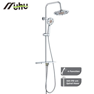 Rust Resistance Stainless Steel Bathroom <strong>Shower</strong> Kit Thermostatic <strong>Rainfall</strong> Adjustable Chrome <strong>Shower</strong> <strong>Head</strong> System <strong>with</strong> <strong>Hose</strong> - Product Image 6