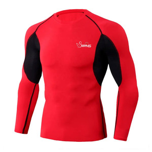 Camisetas de Compresión para Hombre con Logotipo Personalizado, Secado Rápido, Manga Corta, Spandex/Poliéster, Transpirables, Servicio OEM - Product Image 1