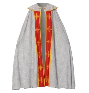 Conception OEM ODM personnalisée de vêtements de père Robes Chasuble de conception de broderie rouge vert violet - Product Image 1